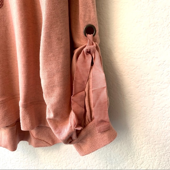 Democracy Drawstring Sleeve Embroidered Sweater - Picture 7 of 8